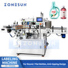 ZONESUN ZS-TB300L Automatic Double Side Labeling Machine Round Square Flat Bottle Labeler