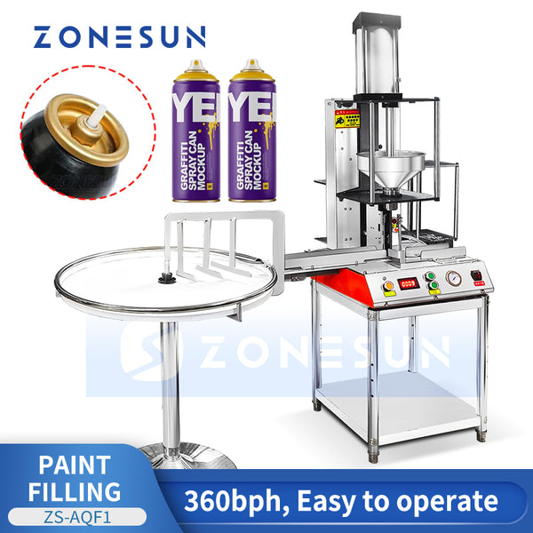 ZONESUN ZS-AQF1 Aerosol Spray Can Filling Machine for Paint & Gas