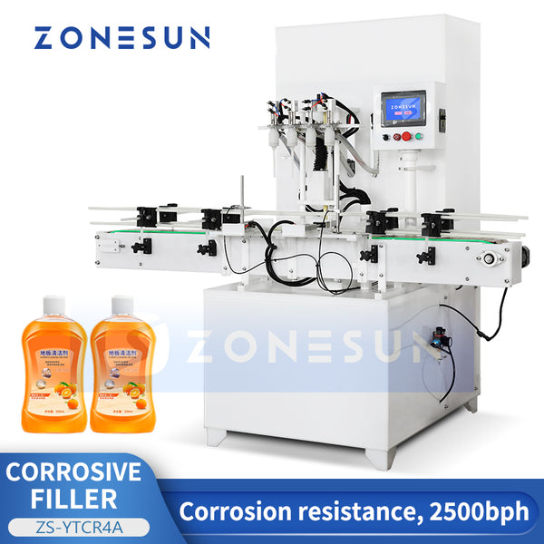 ZONESUN ZS-YTCR4A Automatic 4 Nozzles Corrosion Liquid Filling Machine