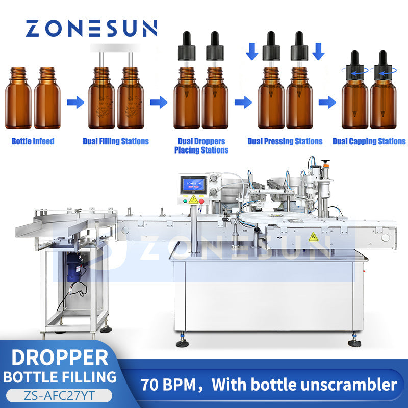 Vial filling and capping machine