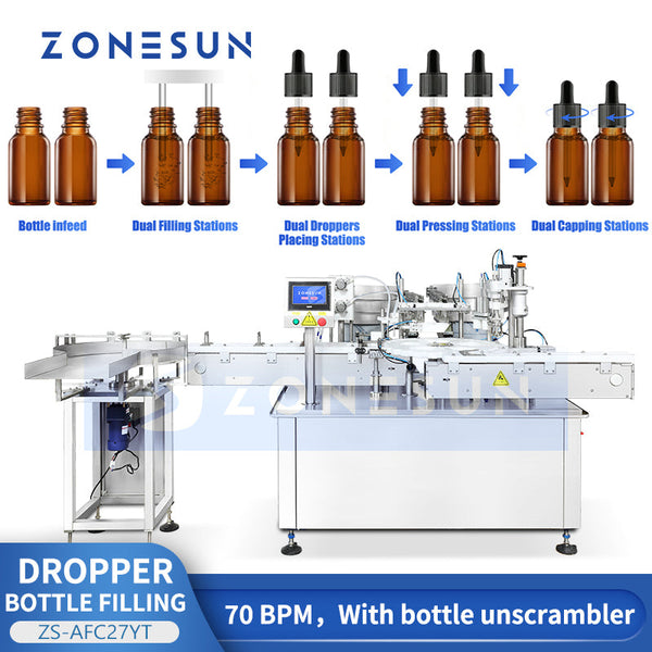 Vial filling and capping machine
