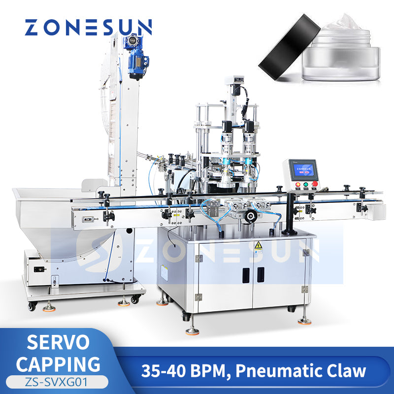 ZONESUN ZS-SVXG01 Automatic Servo Screw Capping Machine Sauce Jar Capper