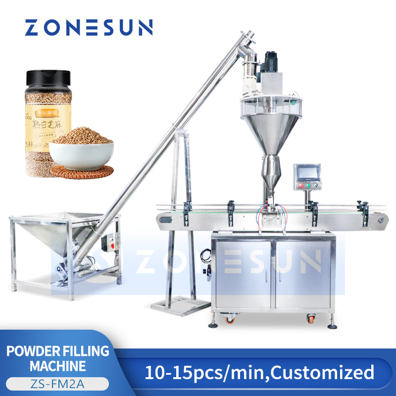 ZONESUN ZS-FM2A Automatic Powder Filling Machine with Feeder System