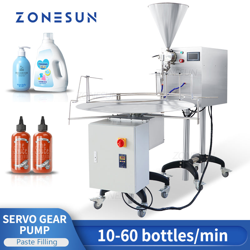 ZONESUN ZS-VTRP1 Servo Gear Pump Paste Filling Machine with Unscrambler（SPECIAL OFFER）