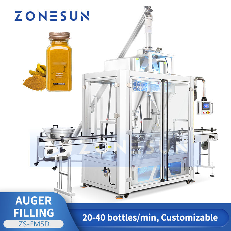 ZONESUN ZS-FM5D Automatic Double Head Auger Powder Filling Machine with Screw Feeder