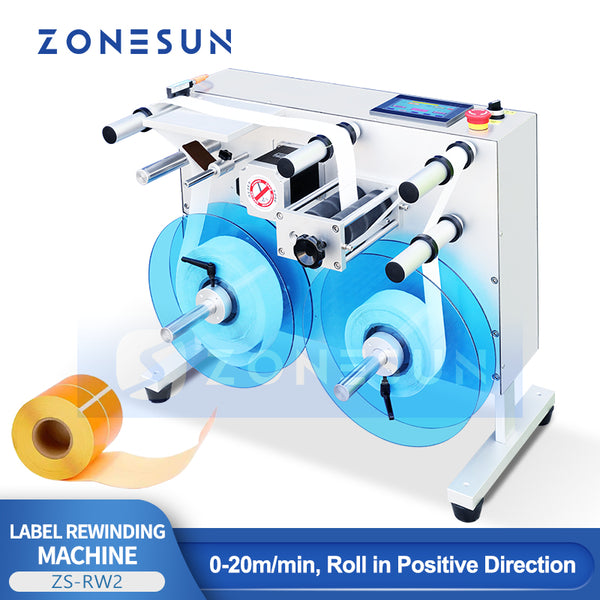 ZONESUN ZS-RW2 Roll to Roll Label Rewinder – Efficient Label Handling
