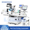 ZONESUN ZS-TB823R Automatic Real-Time Print & Apply Labeling Machine for Vials & Small Round Bottles