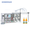 ZONESUN ZS-YTMP4S Semi-Automatic 4 Heads Magnetic Pump Liquid Filling Machine