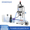 ZONESUN ZS-XG70ZC Pneumatic Jar Pressing Machine For Wine Bottle, T-Cork, Spray Outer Cap, Whisky