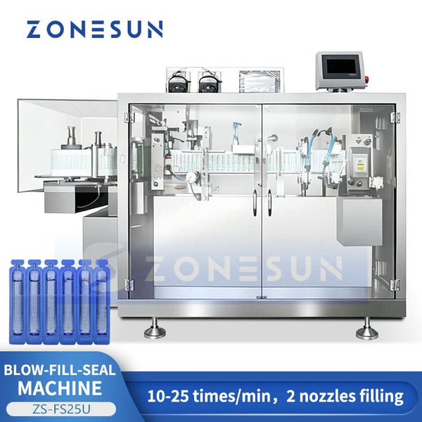 ZONESUN ZS-FS25U Automatic Plastic Ampoule Blow Fill Seal Machine for Pharmaceutical Cosmetic and Veterinary Single-Dose Packaging