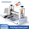 ZONESUN ZS-LSF2 Manual Leather Belt Rolling Machine Die Cutter Shoulder Strap Leather Laminating Folding Machine