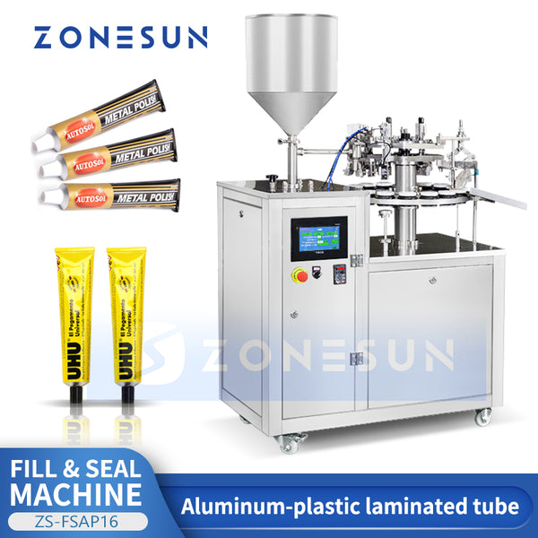 ZONESUN ZS-FXAP16 Automatic Paste Filling Tube Edge Folding Sealing Machine