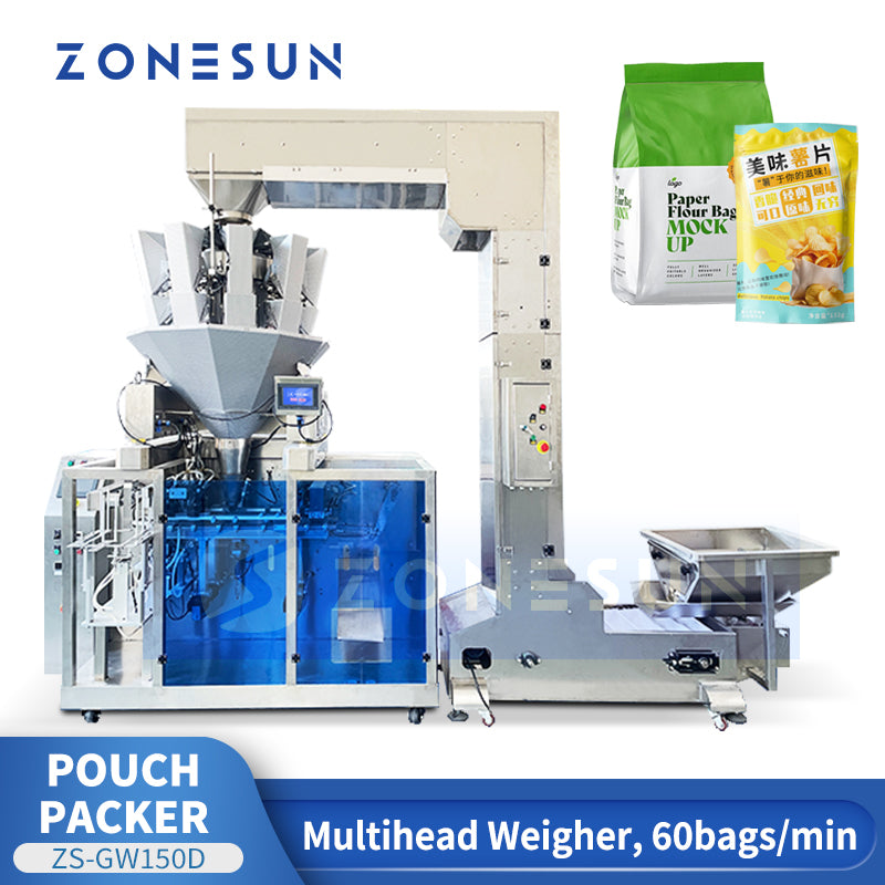 ZONESUN ZS-GW150D Granular Bagging Machine for Food & Chemical Packaging Lines
