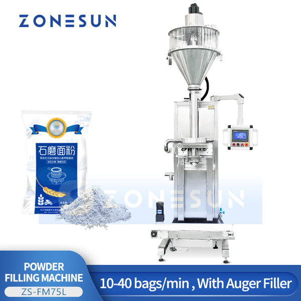 ZONESUN ZS-FM75L Semi Automatic Bag Powder Filling Machine Anti-dust Auger Filler