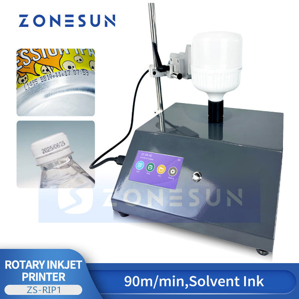 ZONESUN ZS-RIP1 Rotary Inkjet Coding Machine for Bottles and Tubes