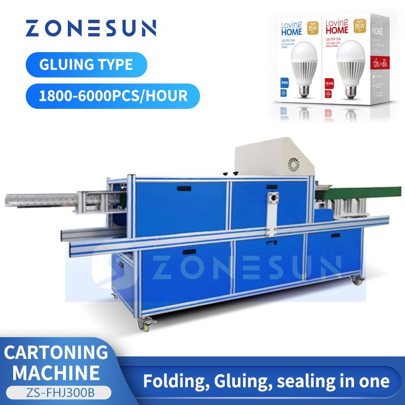 ZONESUN ZS-FHJ300B Automatic Carton Folding Gluing Sealing Machine