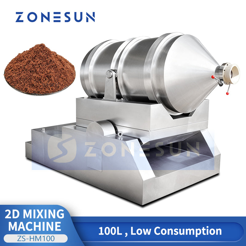 ZONESUN ZS-HM100 Double-cone Chamber Mixer for Dry Powders and Granules