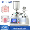 ZONESUN ZS-PGF5 Automatic Dual-Head Cosmetic Cream Pattern Filling Machine 5-80ml