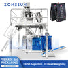 ZONESUN ZS-GW260D Automatic Premade Pouch Packaging Machine with 10-Head Combination Weigher for Powder & Fine Powder Materials