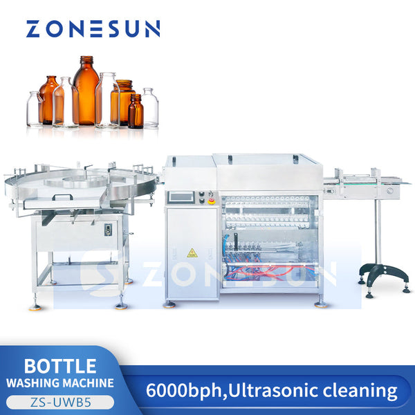 ZONESUN ZS-UWB5 Automatic Ultrasonic Bottle Washing Packing Line