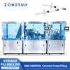 Syringe siliconization and filling line