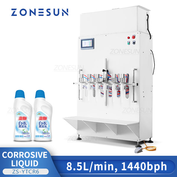 ZONESUN ZS-YTCR6 Máquina pneumática de enchimento de líquidos corrosivos