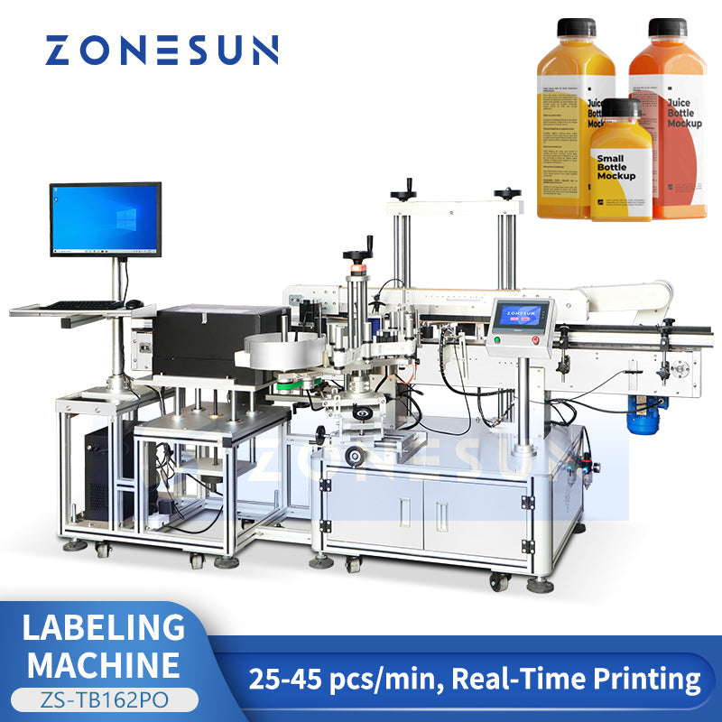 Square Bottle Labeling & Printing Machine