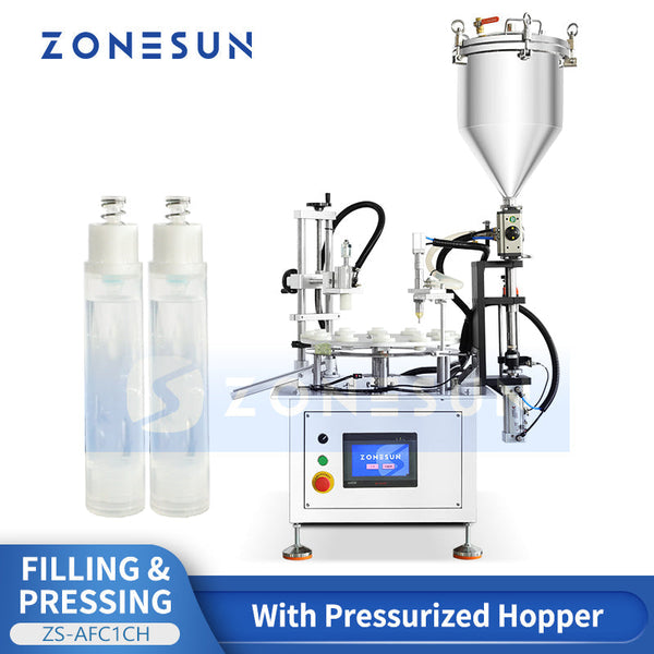 ZONESUN ZS-AFC1CH Automatic Paste Filling and Cap Pressing Monoblock Machine