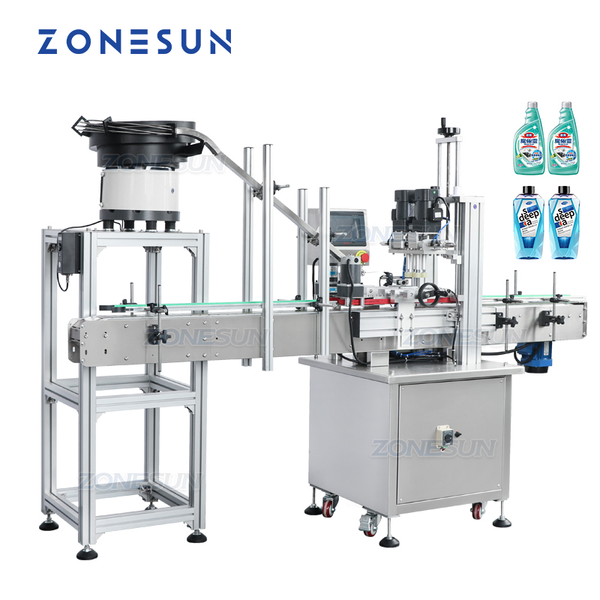 ZONESUN ZS-XG16P Spindle Capping Machine with Cap Sorter