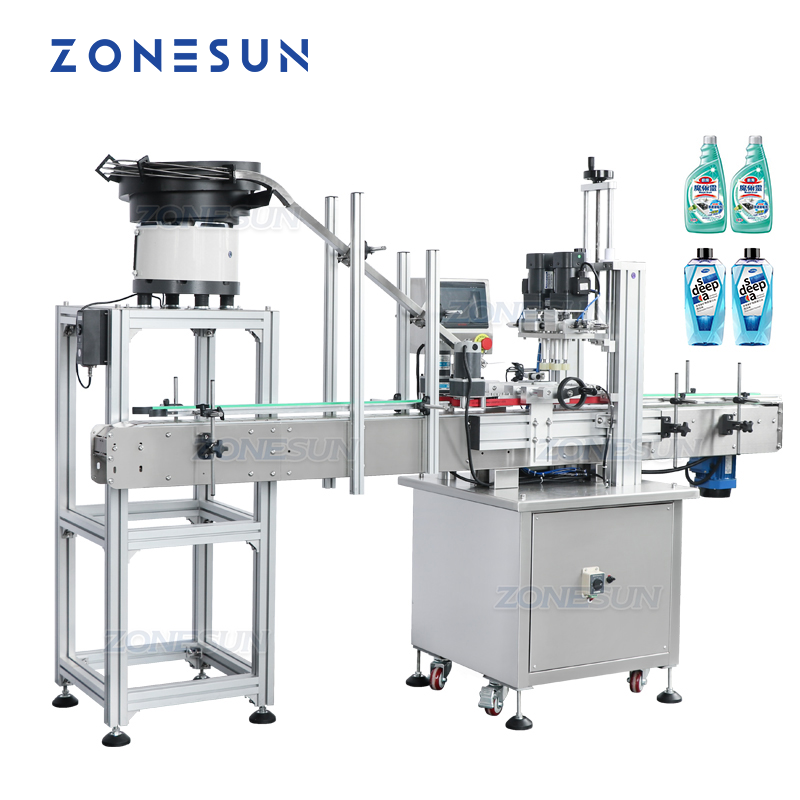 ZONESUN ZS-XG16P Spindle Capping Machine with Cap Sorter