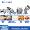ZONESUN ZS-DSPL1 Industrial Automatic Dough Strip Production Line for Chin Chin Processing