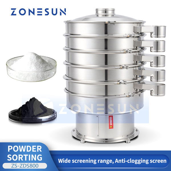 ZONESUN ZS-ZDS800 Vibratory Powder Screening Machine for Particle Separation
