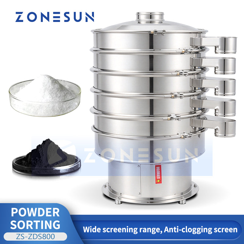 ZONESUN ZS-ZDS800 Vibratory Powder Screening Machine for Particle Separation
