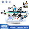 ZONESUN ZS-TB500R Desktop Round Bottle Labeler for Cosmetics & Pharma Packaging