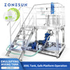 ZONESUN ZS-EM2 300L Emulsifying Mixing Tank with Anchor Scraper Agitator High-Speed Emulsifier and Dual Rotor Pumps for Food Cosmetic and Pharmaceutical Production