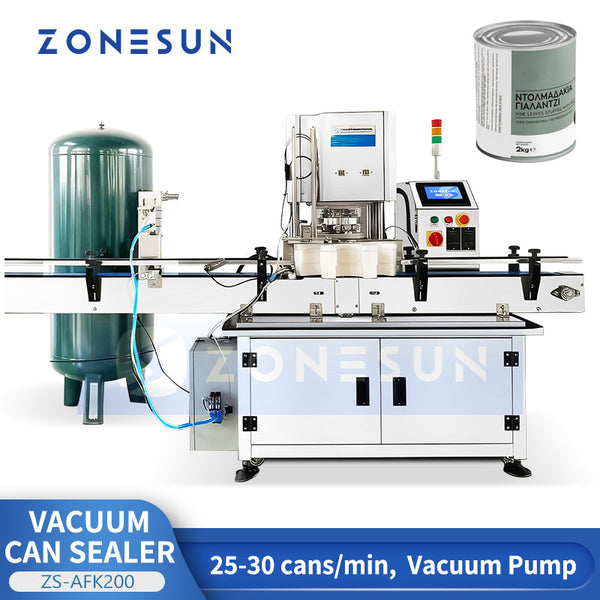 ZONESUN ZS-AFK200 Automatic Vacuum Metal Can Sealing Machine