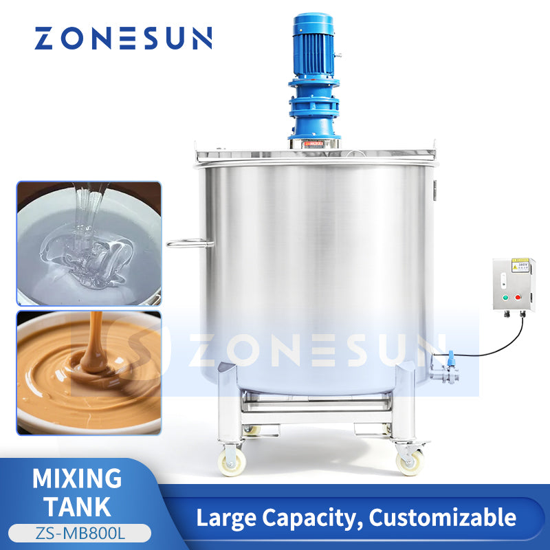 ZONESUN ZS-MB800L Stainless Steel Industrial Liquid & Paste Mixing Tank
