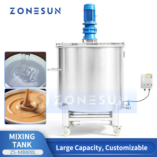 ZONESUN ZS-MB800L Stainless Steel Industrial Liquid & Paste Mixing Tank
