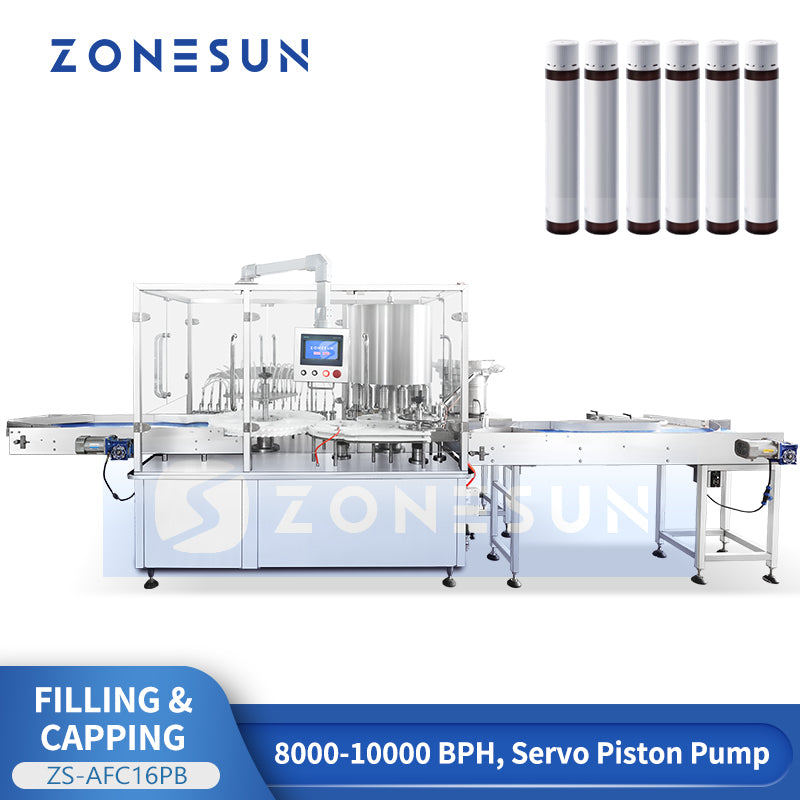 ZONESUN ZS-AFC16PB Automatic Small Bottle Tube Liquid Supplements Filling and Capping Machine