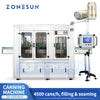 ZONESUN ZS-CFS18-4 Automatic Liquid Can Isobatic Filling Sealing Machine