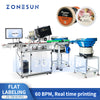 ZONESUN ZS-TB161PO Automatic Jar Cap Top and Side Real-Time Printing Flat Surface Labeling Machine