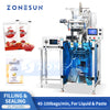 ZONESUN ZS-FS220U Automatic VFFS Sachet Packing Machine for Liquids & Pastes