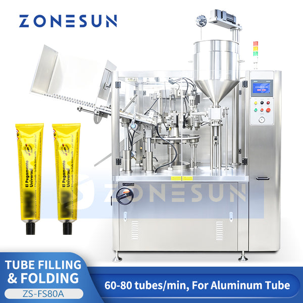 ZONESUN ZS-FS80A Automatic Aluminum Tube Filling and Folding Sealing Machine