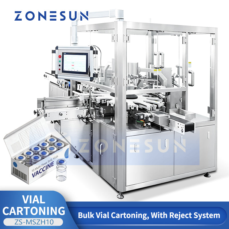 Vial tray loading cartoner