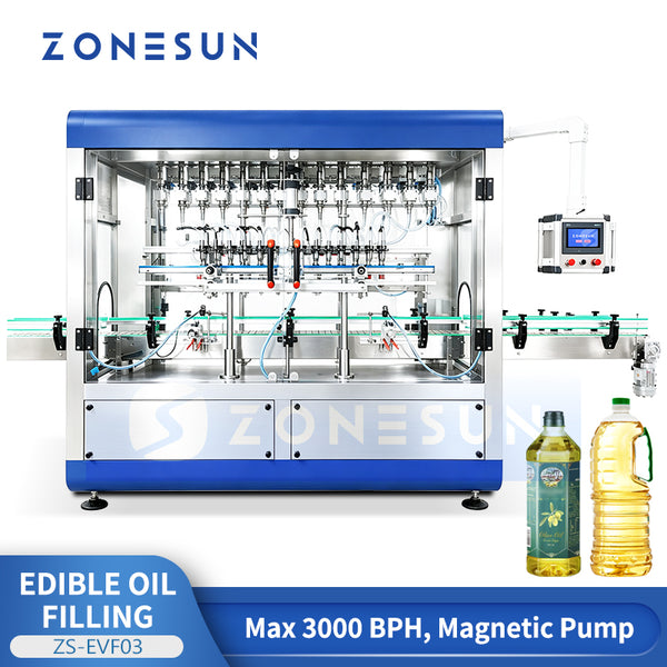 ZONESUN ZS-EVF03 14-Head Servo Magnetic Pump Edible Oil Filling Machine
