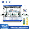 ZONESUN ZS-EVF03 14-Head Servo Magnetic Pump Edible Oil Filling Machine