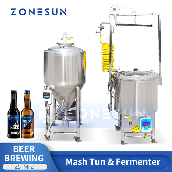ZONESUN ZS-MF2 Mash Tun and Fermenter Set for Beer Brewing