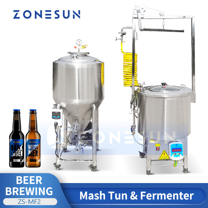 ZONESUN ZS-MF2 Mash Tun and Fermenter Set for Beer Brewing