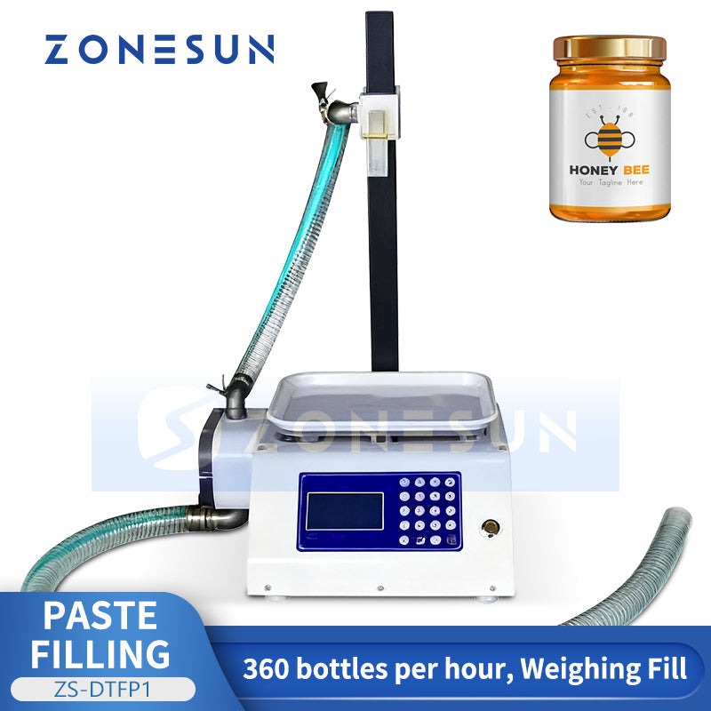 ZONESUN ZS-DTFP1 Semi-Automatic Paste Filling Machine Cream Honey Quantitative Filler