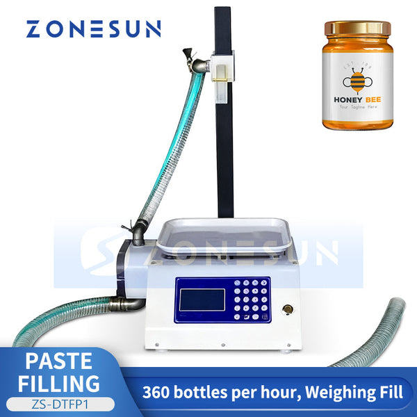 ZONESUN ZS-DTFP1 Semi-Automatic Paste Filling Machine Cream Honey Quantitative Filler